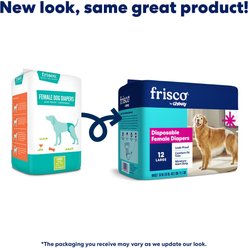 Frisco Disposable Female Dog Diapers, Large 12 count slide 2 of 9