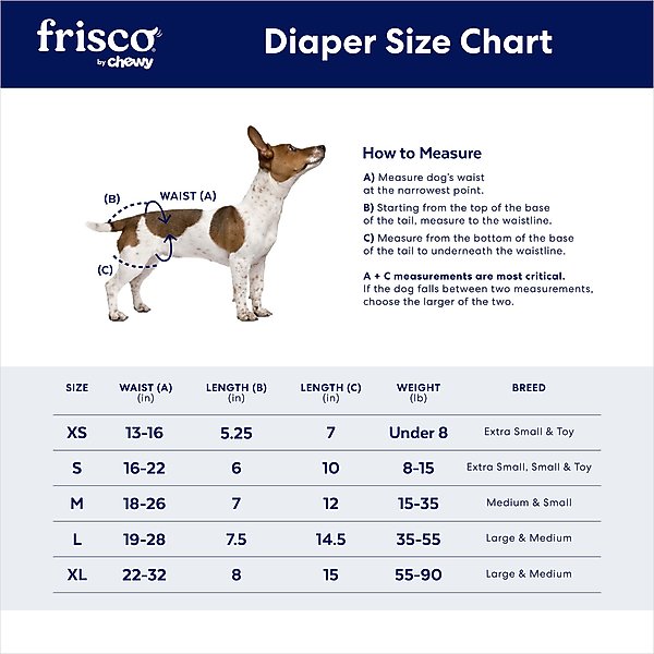 Show full view: Frisco Disposable Female Dog Diapers, Medium, 30 count slide 4 of 10