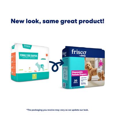 Show full view: Frisco Disposable Female Dog Diapers, Small, 30 count slide 2 of 10