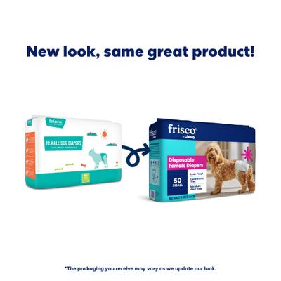 Show full view: Frisco Disposable Female Dog Diapers, Small, 50 count slide 2 of 10