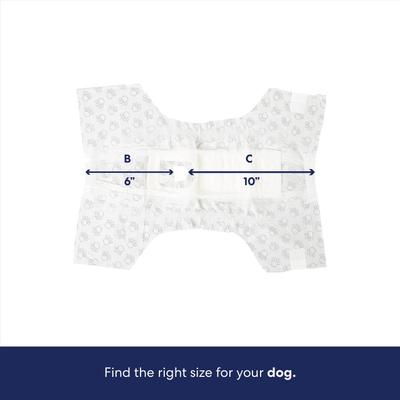 Show full view: Frisco Disposable Female Dog Diapers, Small, 50 count slide 3 of 10