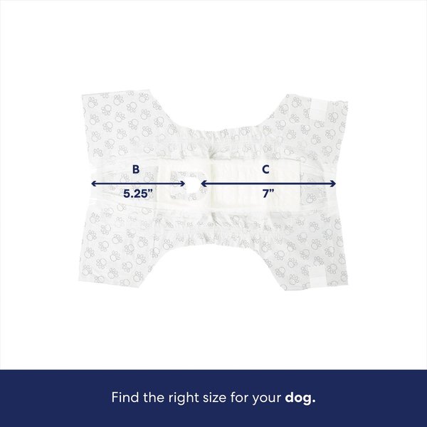 Show full view: Frisco Disposable Female Dog Diapers, X-Small, 12 count slide 3 of 10