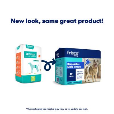 Show full view: Frisco Disposable Male Dog Wraps, Large, 12 count slide 2 of 9