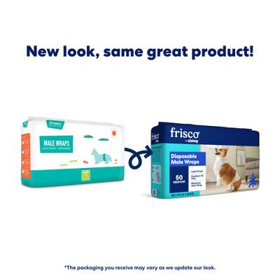 Show full view: Frisco Disposable Male Dog Wraps, Medium, 100 count slide 2 of 9