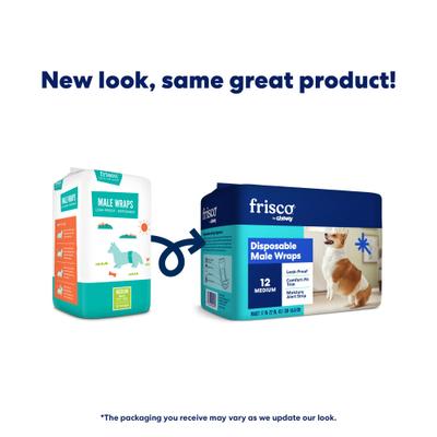 Show full view: Frisco Disposable Male Dog Wraps, Medium, 12 count slide 2 of 9