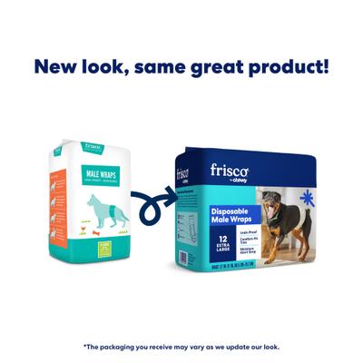 Show full view: Frisco Disposable Male Dog Wraps, X-Large: 27 to 31-in waist, 12 count slide 3 of 10