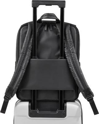 Show full view: Frisco Dog & Cat Backpack Travel Bag with Double Bowl and Food Storage, Black slide 6 of 11