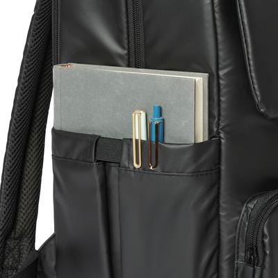 Show full view: Frisco Dog & Cat Backpack Travel Bag with Double Bowl and Food Storage, Black slide 4 of 11