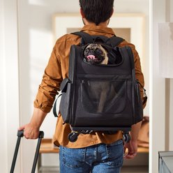 Frisco Dog & Cat Carrier on Wheels, Black