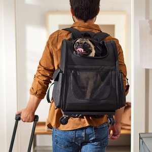 Frisco Dog & Cat Carrier on Wheels, Black