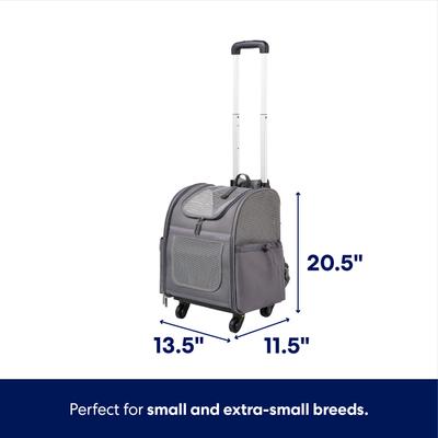 Show full view: Frisco Dog & Cat Carrier on Wheels, Grey slide 2 of 9