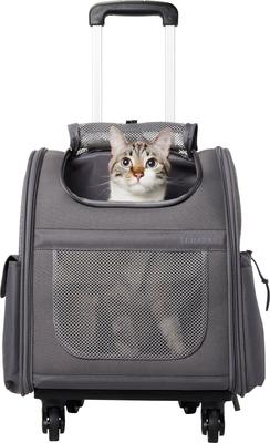 Show full view: Frisco Dog & Cat Carrier on Wheels, Grey slide 3 of 9