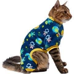 Frisco Dog & Cat Cozy Plush Fleece Pajamas, Outer Space, X-Small