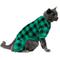 Show in main carousel: Frisco Dog & Cat Cozy Plush Fleece PJs, Green Plaid, Small slide 4 of 9