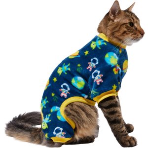 Frisco Dog & Cat Cozy Plush Fleece PJs, Outer Space, Medium