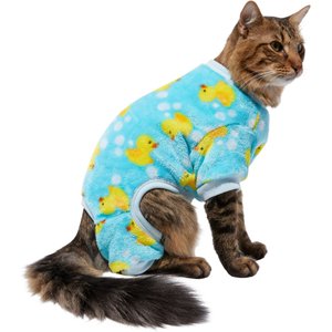 Frisco Dog & Cat Cozy Plush Fleece PJs, Blue, Medium