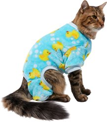 Frisco Dog & Cat Cozy Plush Fleece PJs, Blue, Small