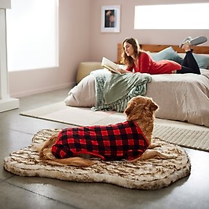 Frisco Dog & Cat Cozy Polar Fleece PJs, Red Plaid, Small