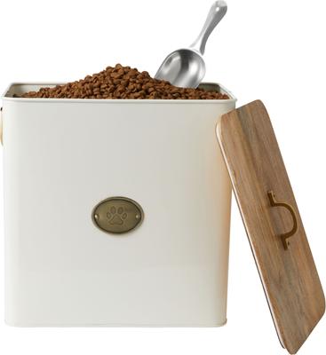 Show full view: Frisco Dog & Cat Paw Food Storage Canister, White, 34 qt/136 cups, 1 count slide 5 of 8