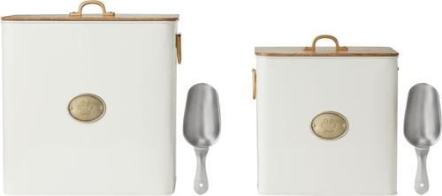 Show full view: Frisco Dog & Cat Paw Food Storage Canister, White, 34 qt/136 cups, 1 count slide 6 of 8