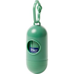 Frisco Dog Poop Bag Dispenser & Poop Bag Roll, Green, Unscented Bags, 15 count roll