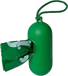Frisco Dog Poop Bag Dispenser & Poop Bag Roll, Green, Unscented Bags, 15 count roll