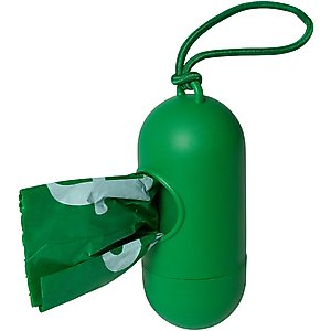 Frisco Dog Poop Bag Dispenser & Poop Bag Roll, Green, Unscented Bags, 15 count roll