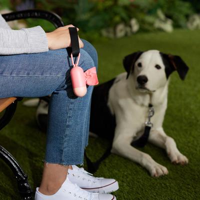 Show full view: Frisco Dog Poop Bag Dispenser & Poop Bag Roll, Pink, Unscented Bags, 15 count roll slide 6 of 9