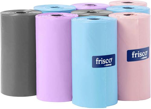 Show full view: Frisco Dog Poop Bag Solid Assortment in Teal Blue, Violet, Gray, & Coral, 270 count slide 1 of 7
