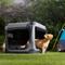 Show in main carousel: Frisco Dog & Small Pet Indoor & Outdoor 3-Door Collapsible Soft-Sided Crate, Dark Gray, Med: 30-in L x 21-in W x 21-in H slide 1 of 8