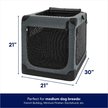Show in main carousel: Frisco Dog & Small Pet Indoor & Outdoor 3-Door Collapsible Soft-Sided Crate, Dark Gray, Med: 30-in L x 21-in W x 21-in H slide 2 of 8