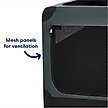 Show in main carousel: Frisco Dog & Small Pet Indoor & Outdoor 3-Door Collapsible Soft-Sided Crate, Dark Gray, Med: 30-in L x 21-in W x 21-in H slide 5 of 8