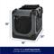 Show in main carousel: Frisco Dog & Small Pet Indoor & Outdoor 3-Door Collapsible Soft-Sided crate, Dark Gray, XS: 21-in L x 15-in W x 15-in H slide 2 of 8