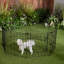 Frisco Dog & Small Pet Wire Exercise Pen with Step-Through Door, Black, 24-in