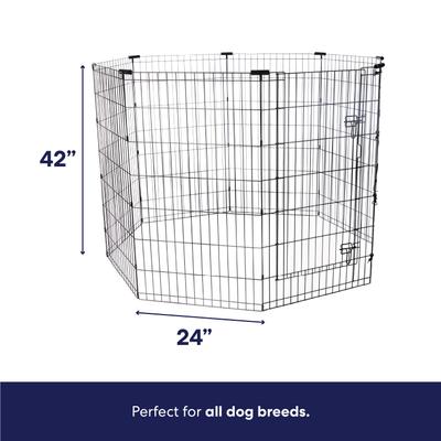 Show full view: Frisco Dog & Small Pet Wire Exercise Pen with Step-Through Door, Black, 42-in slide 3 of 11