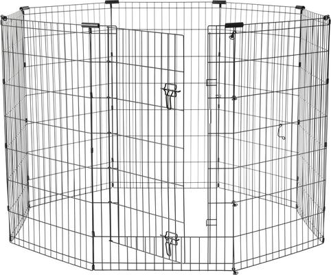 Show full view: Frisco Dog & Small Pet Wire Exercise Pen with Step-Through Door, Black, 42-in slide 4 of 11