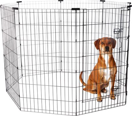 Show full view: Frisco Dog & Small Pet Wire Exercise Pen with Step-Through Door, Black, 42-in slide 8 of 11