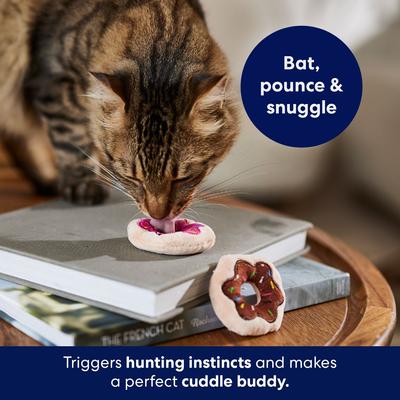Show full view: Frisco Donut Plush Cat Toy with Catnip, 2 count slide 5 of 7