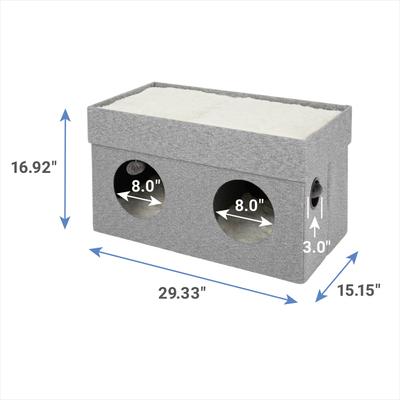 Show full view: Frisco Double Cube Stackable & Collapsible Cat Condo, Gray slide 3 of 10
