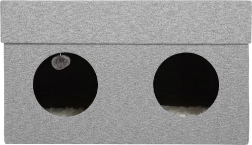 Show full view: Frisco Double Cube Stackable & Collapsible Cat Condo, Gray slide 4 of 10