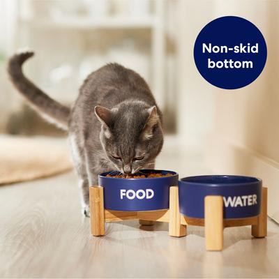 Show full view: Frisco Double Diner Ceramic Dog/Cat Bowl, Small: 1.5 cup slide 4 of 7