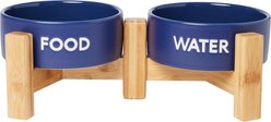 Frisco Double Diner Ceramic Dog/Cat Bowl, Medium: 3 cup