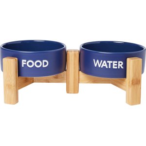 Frisco Double Diner Ceramic Dog/Cat Bowl, Medium: 3 cup