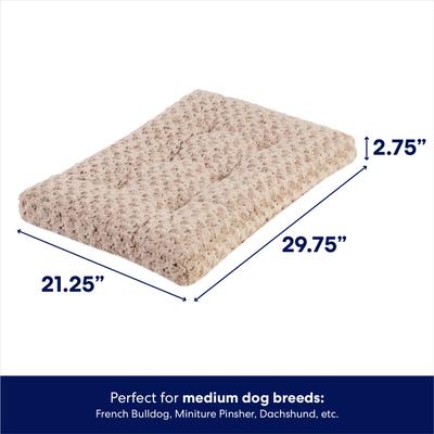 Show full view: Frisco Double Door Furniture Style Crate, Black, Medium + Mocha Swirl Dog Crate Mat, 30-in slide 7 of 9