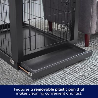 Show full view: Frisco Double Door Furniture Style Dog Crate, Black, Medium slide 5 of 9