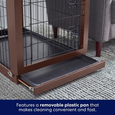 Show full view: Frisco Double Door Furniture Style Dog Crate, Brown, Medium slide 5 of 9