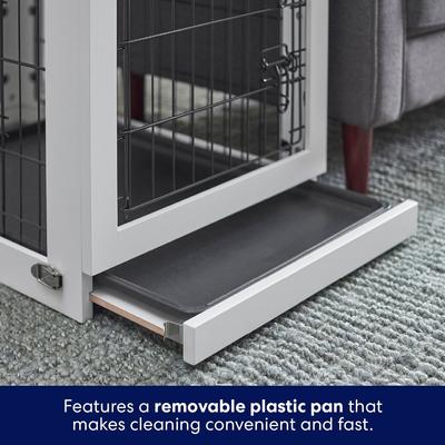 Show full view: Frisco Double Door Furniture Style Dog Crate, White, Medium/Large slide 5 of 9