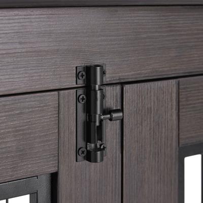 Show full view: Frisco Double Door Wood & Metal Furniture Style Dog Crate, Espresso, Medium, 1 count slide 6 of 9