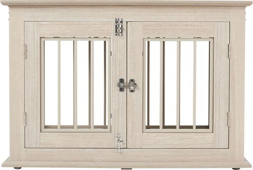 Show full view: Frisco Double Door Wood & Metal Furniture Style Dog Crate, Gray, Medium, 1 count slide 5 of 9