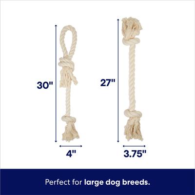 Show full view: Frisco Double Knot Cotton Rope Fetch Dog Toy, Large, 2 count slide 3 of 6